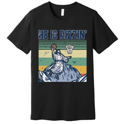 Jesus Basketball Easter Retro Faith Premium T-Shirt