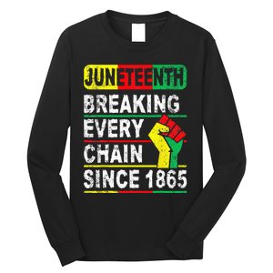 Juneteenth Breaking Every Chain Since 1865 African American Long Sleeve Shirt