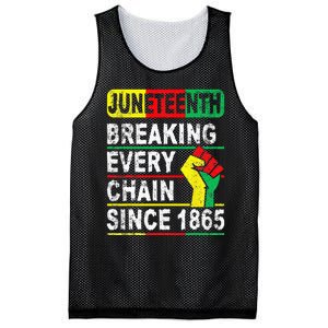 Juneteenth Breaking Every Chain Since 1865 African American Mesh Reversible Basketball Jersey Tank