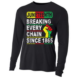 Juneteenth Breaking Every Chain Since 1865 African American Cooling Performance Long Sleeve Crew