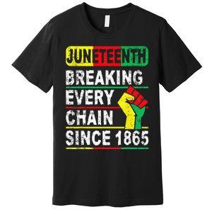 Juneteenth Breaking Every Chain Since 1865 African American Premium T-Shirt