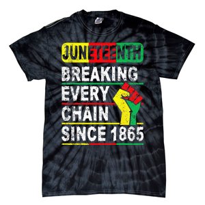 Juneteenth Breaking Every Chain Since 1865 African American Tie-Dye T-Shirt