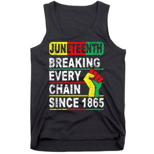 Juneteenth Breaking Every Chain Since 1865 African American Tank Top