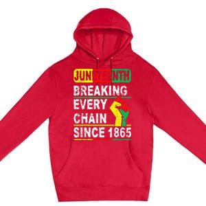 Juneteenth Breaking Every Chain Since 1865 African American Premium Pullover Hoodie