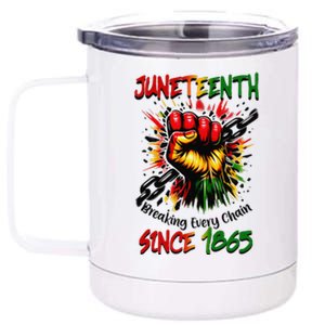 Juneteenth Breaking Every Chain 12 oz Stainless Steel Tumbler Cup