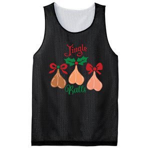 Jingle Balls Funny Christmas Adult Joke Dirty Talk Couple Mesh Reversible Basketball Jersey Tank