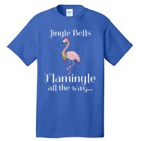 Jingle Bells Flamingle All The Way Flamingo Lovers Gift Cool Gift Tall T-Shirt