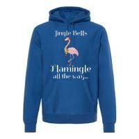 Jingle Bells Flamingle All The Way Flamingo Lovers Gift Cool Gift Premium Hoodie