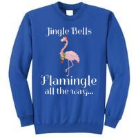 Jingle Bells Flamingle All The Way Flamingo Lovers Gift Cool Gift Tall Sweatshirt