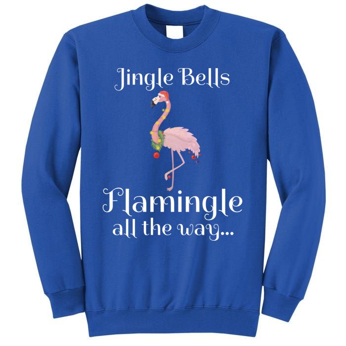 Jingle Bells Flamingle All The Way Flamingo Lovers Gift Cool Gift Tall Sweatshirt