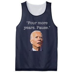 Joe Biden Funny Quote Saying Four More Years Pause Biden Mesh Reversible Basketball Jersey Tank