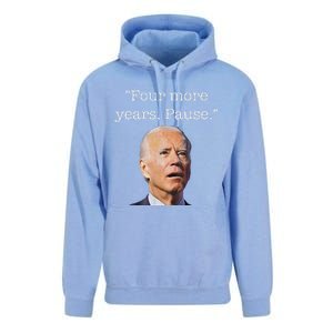 Joe Biden Funny Quote Saying Four More Years Pause Biden Unisex Surf Hoodie