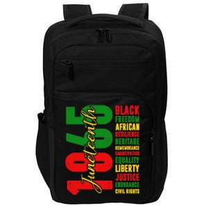 Junenth Black Freedom African Resilience Remembrance 1865 Gift Impact Tech Backpack