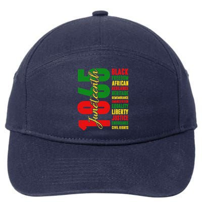 Junenth Black Freedom African Resilience Remembrance 1865 Gift 7-Panel Snapback Hat