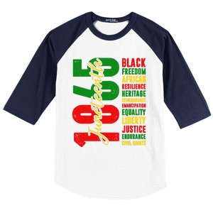 Junenth Black Freedom African Resilience Remembrance 1865 Gift Baseball Sleeve Shirt