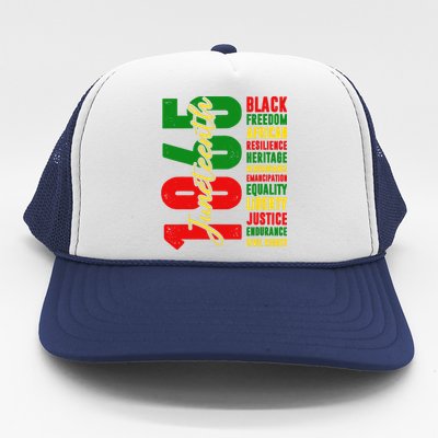 Junenth Black Freedom African Resilience Remembrance 1865 Gift Trucker Hat