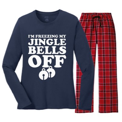 Jingle Bells Funny Christmas Party Pajama Women's Long Sleeve Flannel Pajama Set 