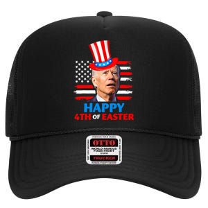 Joe Biden Funny 4th Of July Happy 4th Of Easter Confuse High Crown Mesh Back Trucker Hat