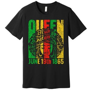 Juneteenth Black Freedom Day Melanin Afro Queen Premium T-Shirt