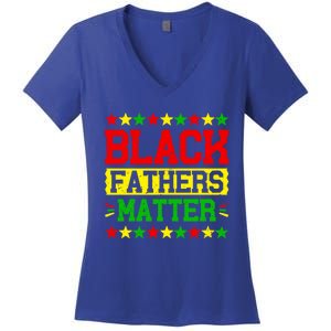 Juneteenth Black Fathers Dad Black History Father’s Day Great Gift Women's V-Neck T-Shirt