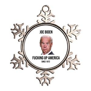 Joe Biden F*cking Up America Since 1972 Metallic Star Ornament