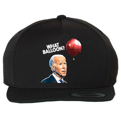 Joe Biden Funny Chinese Spy Balloon What Balloon Wool Snapback Cap