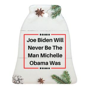 Joe Biden Funny Man Michelle Obama Ceramic Bell Ornament