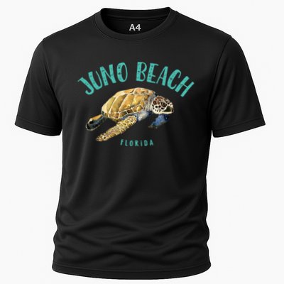 Juno Beach Florida Sea Turtle Design Cooling Performance Crew T-Shirt