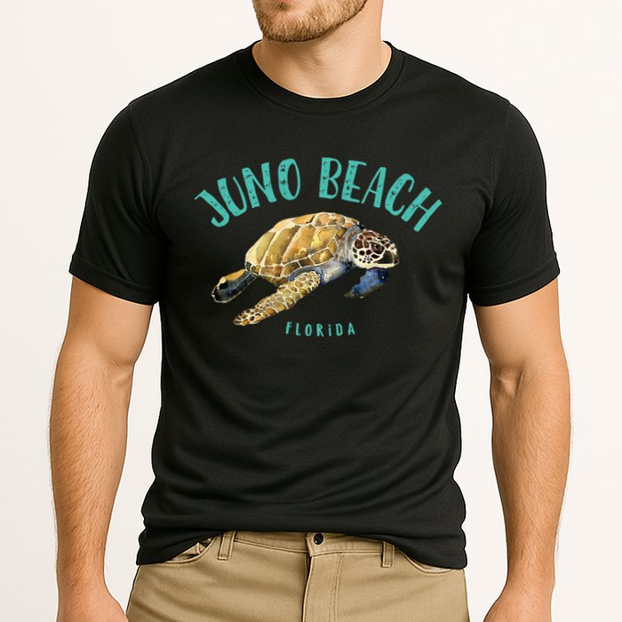 Juno Beach Florida Sea Turtle Design Cooling Performance Crew T-Shirt