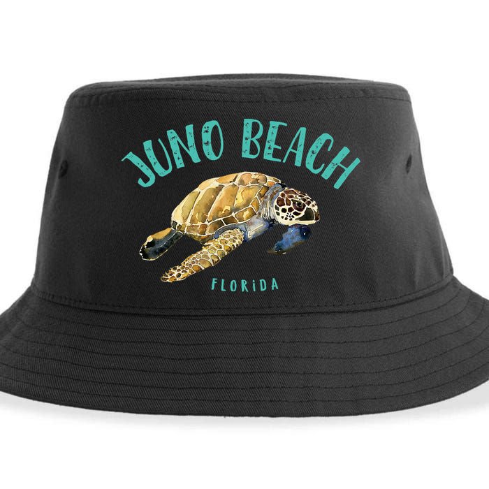 Juno Beach Florida Sea Turtle Design Sustainable Bucket Hat