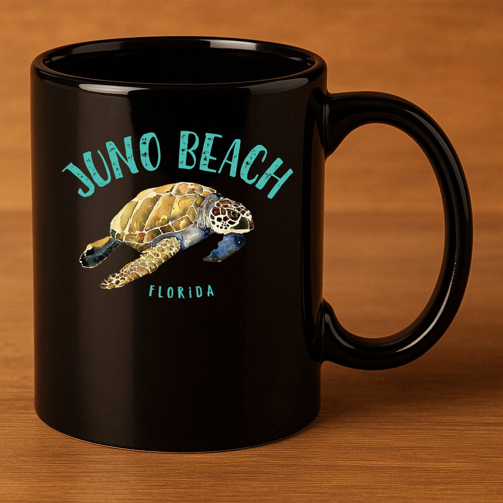 Juno Beach Florida Sea Turtle Design 11oz C Handle Ceramic Mug