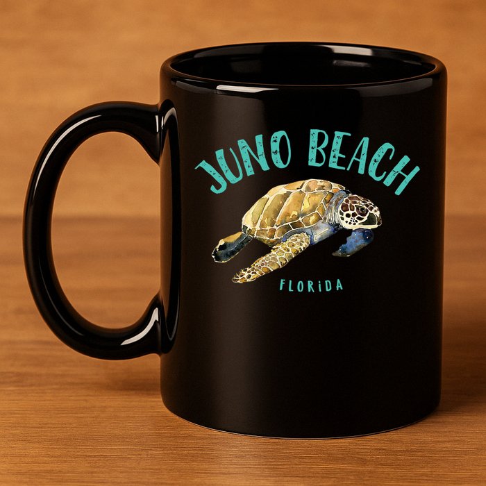 Juno Beach Florida Sea Turtle Design 11oz C Handle Ceramic Mug