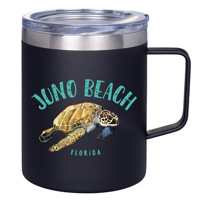 Juno Beach Florida Sea Turtle Design 12oz Stainless Steel Coffee Mug