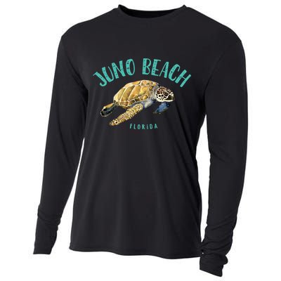 Juno Beach Florida Sea Turtle Design Cooling Performance Long Sleeve Crew