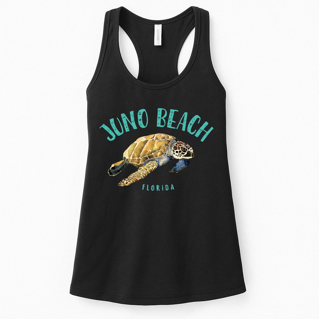 Juno Beach Florida Sea Turtle Design Womens Tank Top