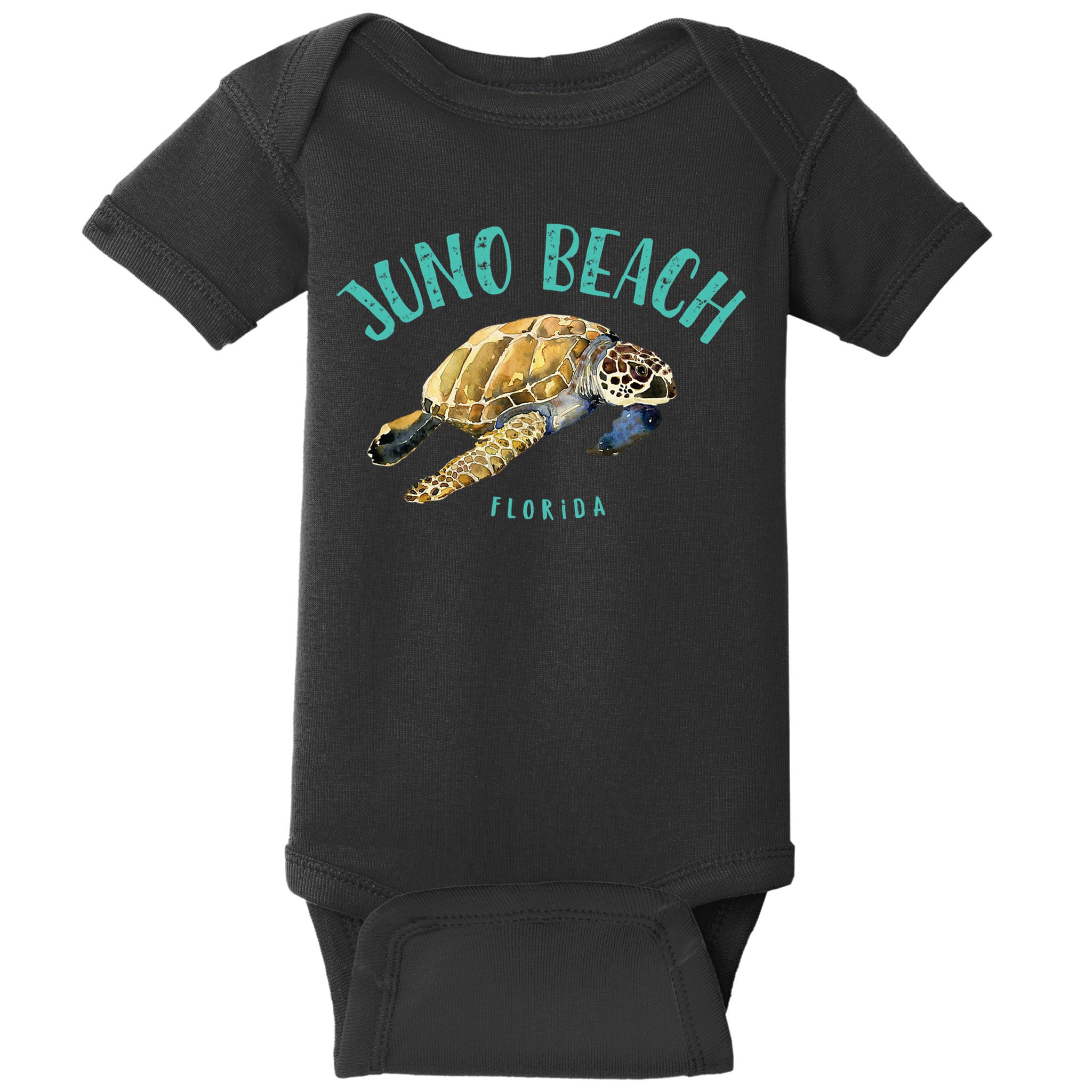 Juno Beach Florida Sea Turtle Design Baby Bodysuit