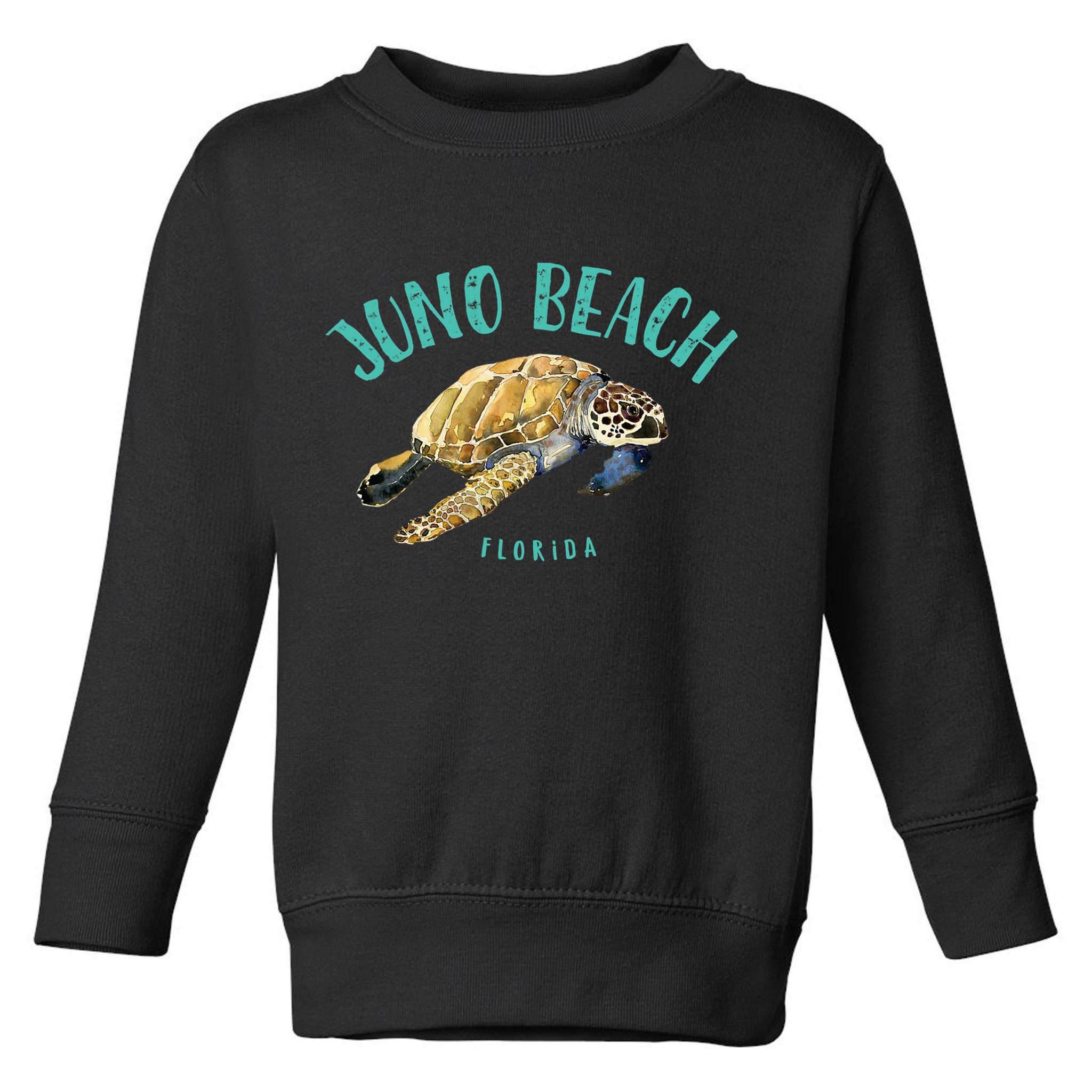 Juno Beach Florida Sea Turtle Design Toddler Sweatshirt