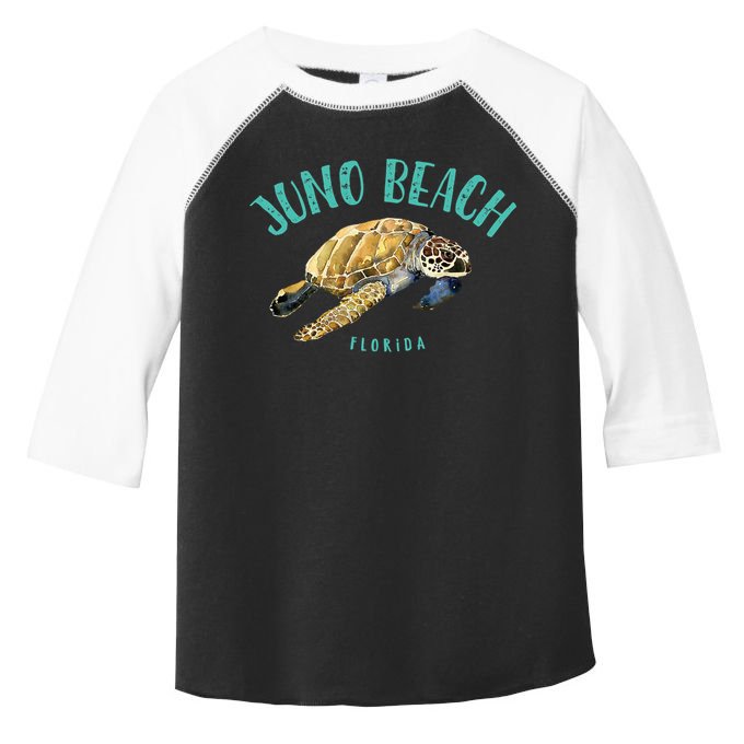 Juno Beach Florida Sea Turtle Design Toddler Fine Jersey T-Shirt