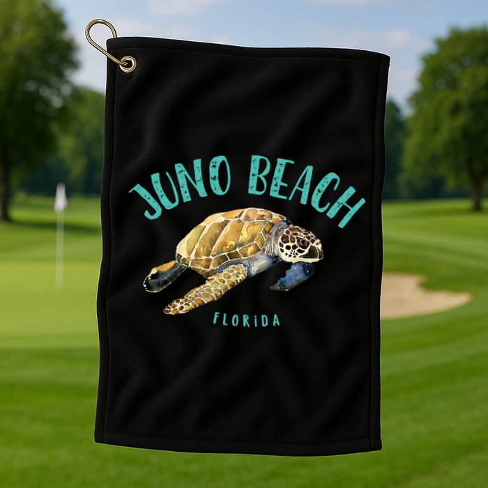 Juno Beach Florida Sea Turtle Design Golf Towel