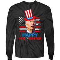 Joe Biden Funn 4th Of July Happy 4th Of Easter Confuse Tie-Dye Long Sleeve Shirt