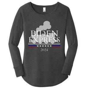 Joe Biden for President 2024 Biden Express 2024 Women's Perfect Tri Tunic Long Sleeve Shirt