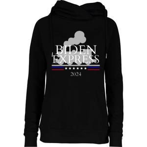 Joe Biden for President 2024 Biden Express 2024 Womens Funnel Neck Pullover Hood