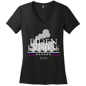 Joe Biden for President 2024 Biden Express 2024 Women's V-Neck T-Shirt