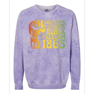 Juneteenth Black Freedom Day 1865 Colorblast Crewneck Sweatshirt