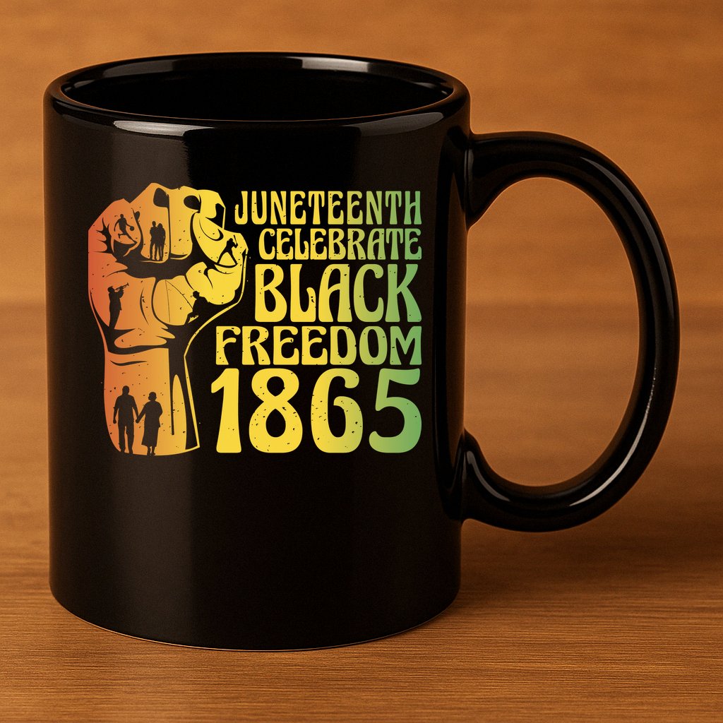 Juneteenth Black Freedom Day 1865 11oz C Handle Ceramic Mug