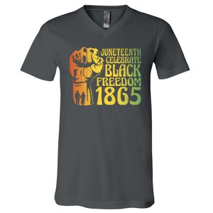 Juneteenth Black Freedom Day 1865 V-Neck T-Shirt