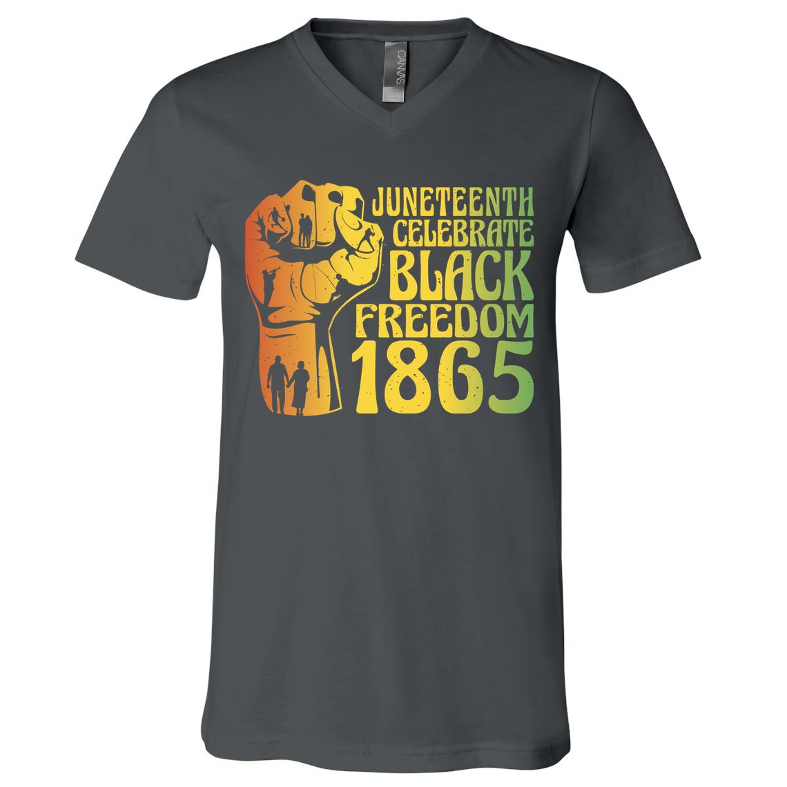 Juneteenth Black Freedom Day 1865 V-Neck T-Shirt
