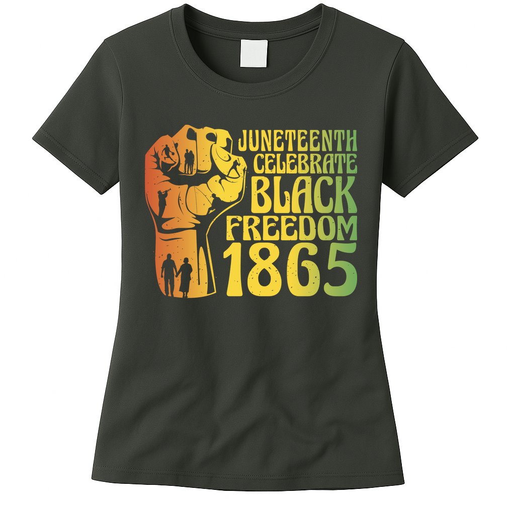 Juneteenth Black Freedom Day 1865 Womens T-Shirt