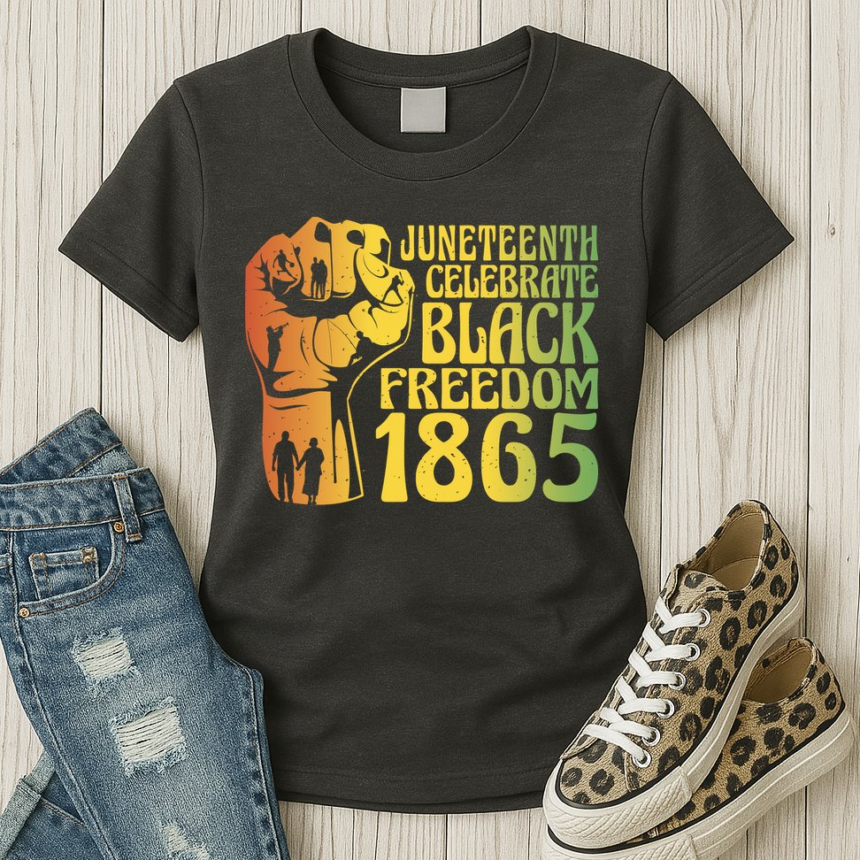 Juneteenth Black Freedom Day 1865 Womens T-Shirt