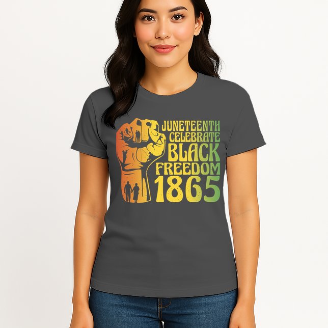 Juneteenth Black Freedom Day 1865 Womens T-Shirt